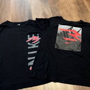 Nike Men's Black Tee with Red Graphic